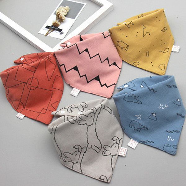

bibs burp cloths 5pcs baby triangle scarf cotton cartoon child bandana bib dribble born slabber absorbent cloth waterproof towel 230724