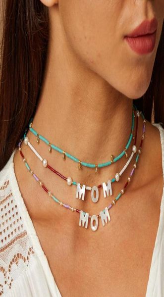 

chokers zmzy chain 1pc boho gift for mom pendant necklace women girls steel shell jewelry simple design mother039s day5894322, Golden;silver