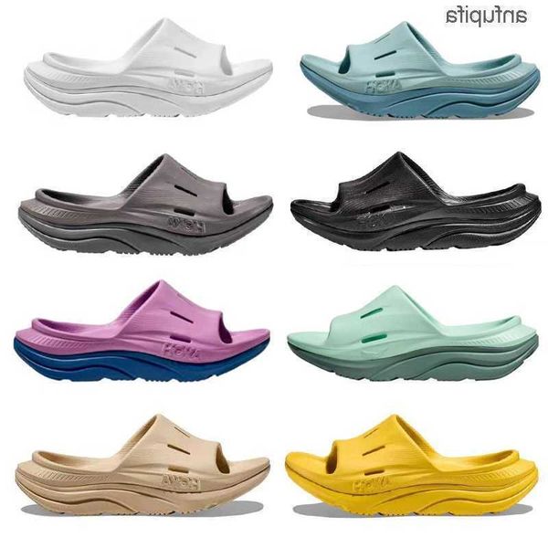 

hoka one ora recovery slide 3 designer slippers sandals slides men women yellow white black green blue light bone grey navy mens summer slip