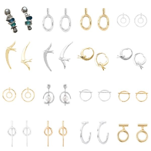 

popular earring spanish original fashion 925 silver color white pearl earrings uno de 50 jewelr, Golden;silver