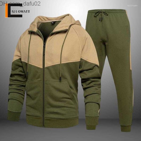 

men's tracksuits men's tracksuits 2023 autumn and winter large casual sports suit men's trend hooded men clothing fashion loo, Gray