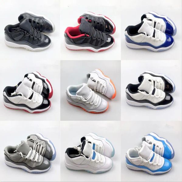 

low kids basketball shoes cool grey bred toddler citrus infant sneakers legend blue unc preschool gradeschool boys girls designer runner, Black
