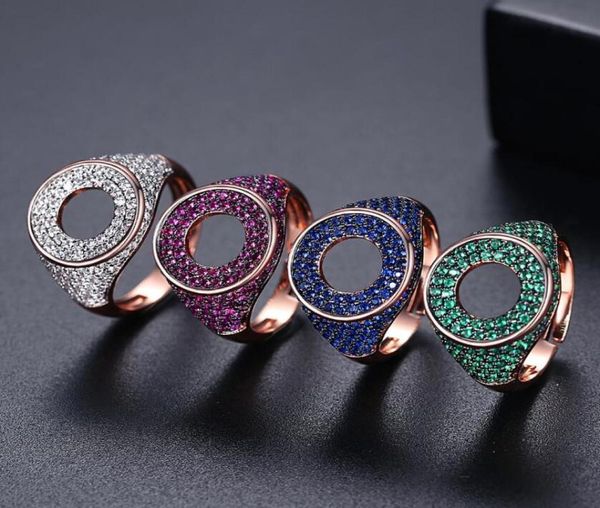 

iced out adjustable ring with micro zircon opening for men hip hop bling diamond ring gold silver wedding ring9305674