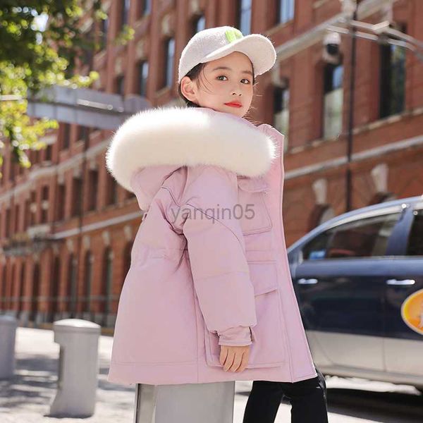 

down coat children's down cotton jacket children winter warm thicken jacket teen hooded coat kids parka outerwear girls duck down jacke, Blue;gray