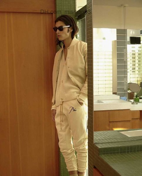 

men's pants autumn winter usa embroidery pencil pants trousers casual men women long string joggers sweatpants z230726, Black