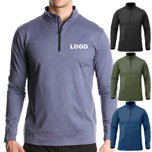 

long sleeve knitted 1/4 quarter zip pullover, Black
