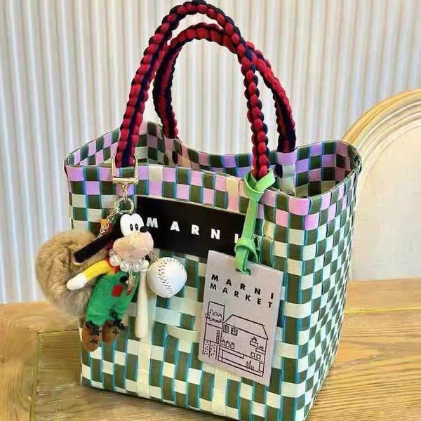 luxury handbag womens designer marn basket cosmetic bag wallet crossbody shoulder raffias bags fashion tropicalia micro weave straw beach ba