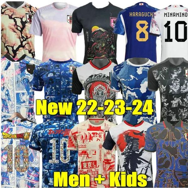 

minamino 22 23 24 japan soccer jerseys nagatomo captain tsubasa home away shirt atom 2023 football shirt uniform 2024 tsubasa kubo shibasaki, Black;yellow