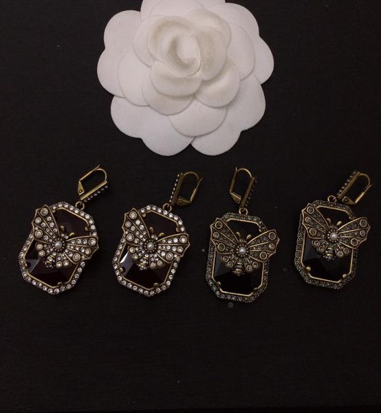 

block ruby black ruby butterflies earring skeleton 18k gold plating ladies skull pendant earrings ear studs me4 08 designer jewe9056217, Silver