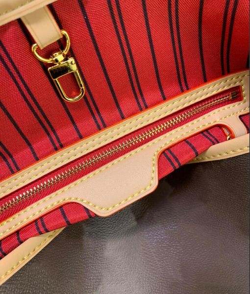 

m50156 designer tote shopping bags women luxury genuine leather canvas presbyopia grid bags handbag crossbody bag adjustable shoulder strap