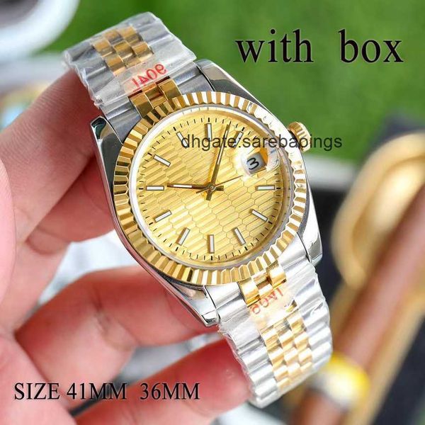 

mens watch womens watch roes gold automatic mechanical designer watches striped dial size 41mm 36mm sapphire glass waterproof luminous luxur, Slivery;golden