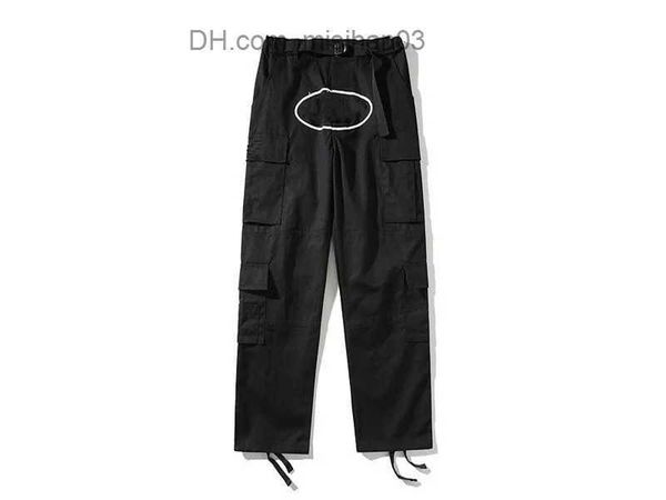 

men's pants men's pants summer winter mens streetwear hip hop printed trousers military multi-pockets straight loose overalls supo, Black