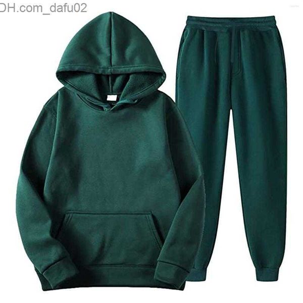 

men's tracksuits men's tracksuits men and women sports suit autumn winter leisure solid color hooded sweater pants 3 piece tuxedo, Gray