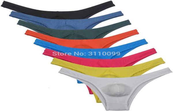 

mens modal pouch hipster panties bulge underwear half cover back bikini briefs2986336, Black;white