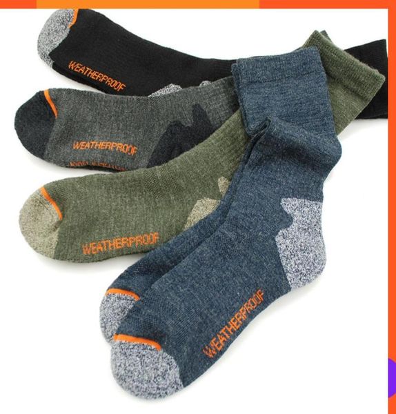 

men039s merino wool fleece sock woolen thermal warm winter athletics breathable socks for male 41463562351, Black