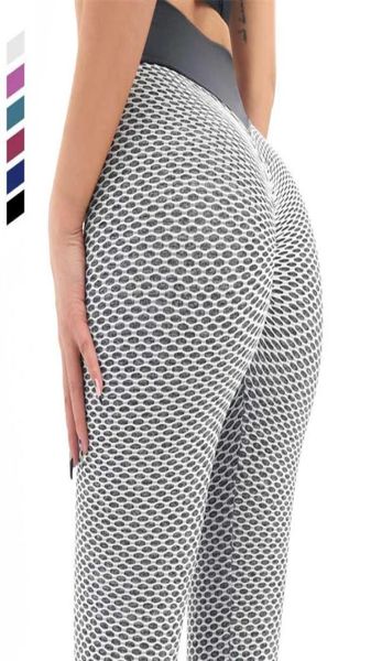 

honeycomb leggings scrunch bum yoga pants women push up gym fitness high waist workout sportlegging gainant femme jogging 2111184137905, Black