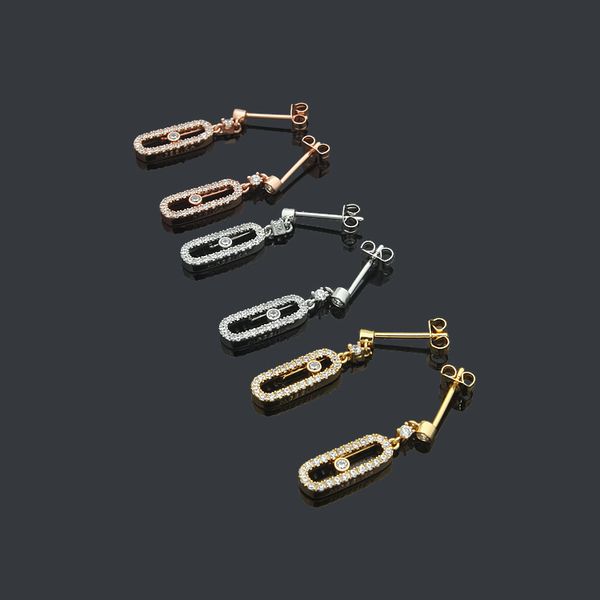 

french fashion pendant long tassels earrings messik move uno diamonds women necklace ring bracelet luxury wedding designer jewelry mes-016, Silver