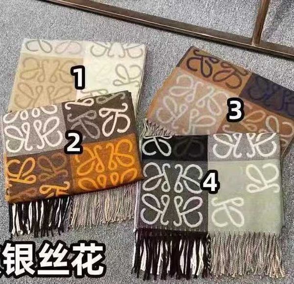 

new scarf women's winter versatile korean edition luo jia plaid imitation cashmere wool thickened neck for warm fashion shawl, Blue;gray