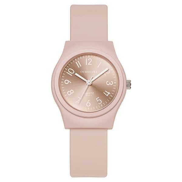 

candy colored silicone watch women's cute jelly quartz watch children's transparent digital watch environmental friendly leisure w, Slivery;golden
