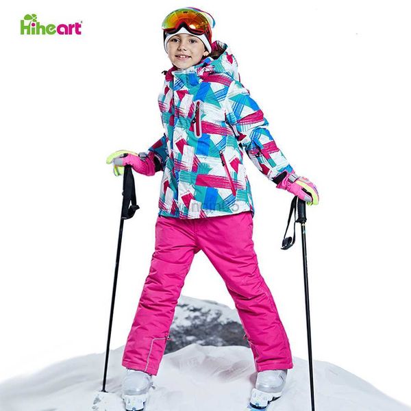 

down coat hiheart new kis ski suit winter -35 degree snowboard clothes warm waterproof outdoor snow jackets children boys girls clothing hkd, Blue;gray