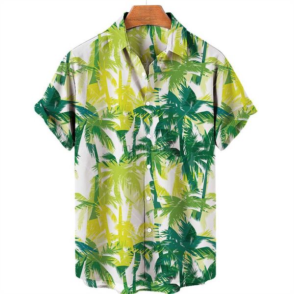 

men's casual shirts coconut tree print 3dprinted shirts men women fashion hawaiian shirt casual beach short sleeve blouse men's vo, White;black