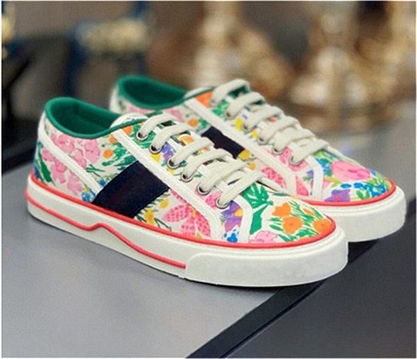 

tennis 1977 luxurys shoes womens shoe green and red web stripe rubber sole stretch cotton low mens sneaker vintage casual sneakers size 36-4, Black