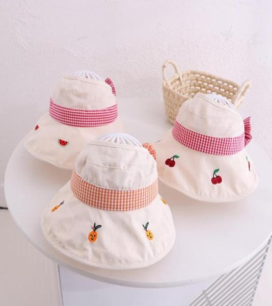 

caps hats baby panama princess beach sun hat summer children kids girls bucket cap bow cute sunscreen sunshade3957823, Yellow