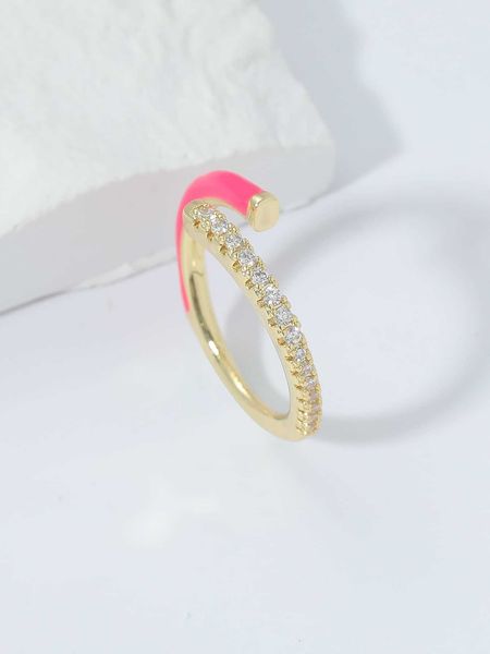 

women's accessories cubic zirconia decor cuff ring, Silver