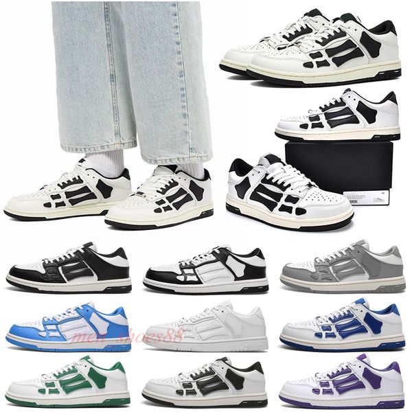 

casual shoes fashion women men skel low black white leather sneakers white purple white green grey sport trainer