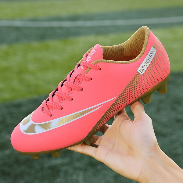 

safety shoes large size 3247 selling pink children football nonslip teenagers soccer sneakers breathable kids futsal 230724, Black;brown