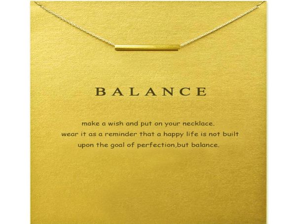

bar chocker colar necklaces gold silver with card pendant necklace for fashion women jewelry balance3067893