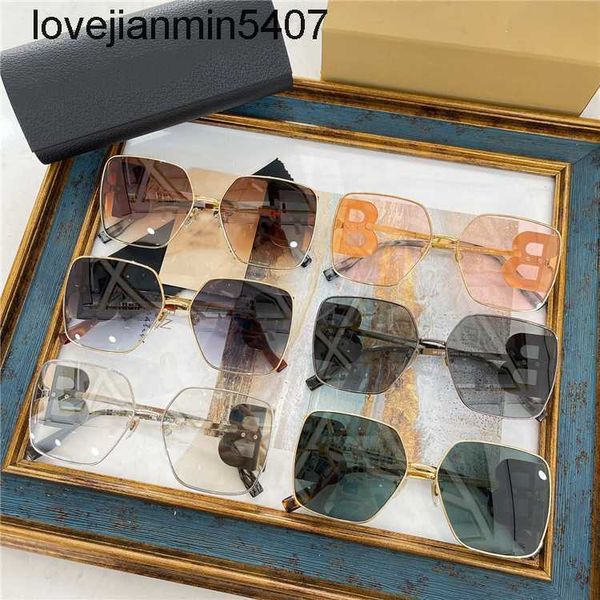 

2023 fashion design sunglasses %80 factory wholesale and retail be family new style letter b mirror leg large box sunglass star be3129, White;black