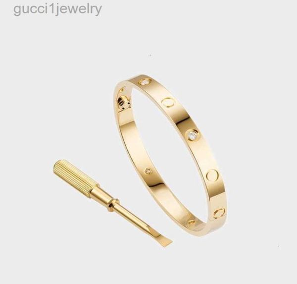 

love screw bracelet designer bangle 4 diamond bracelets designers jewelry titanium steel goldplated never fade not allergic4664497, Black