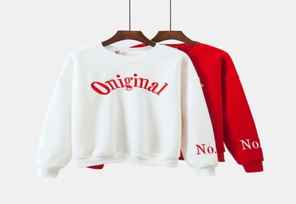 

2018 new arrival women spring sweatshirts fashion oneneck letter printed loose hoodies female short sweatshirt9487515, Black