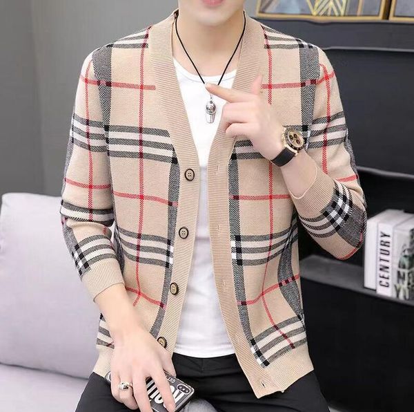 

men's sweaters fashion brand luxury long-sleeved knitted cardigan clothes street fashion knitted designer sweaters, White;black