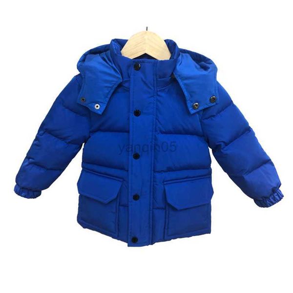 

down coat baby girl boy winter jacket children's thickened warm 90% duck down short coat toddler snowsuit 1-13y kids clothing outwear h, Blue;gray