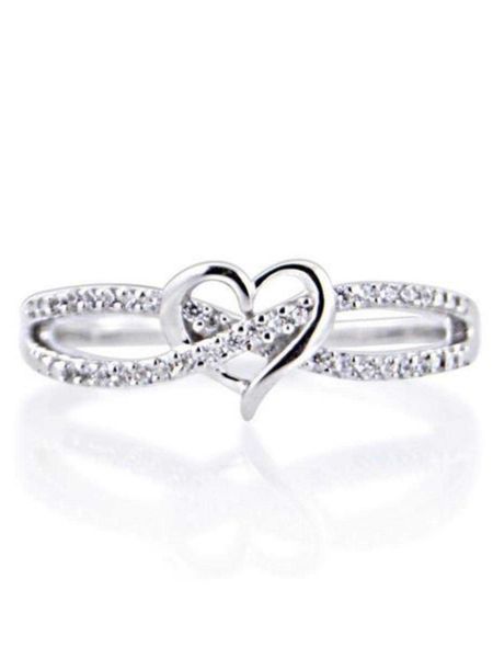 

women's accessories heart decor ring, Silver