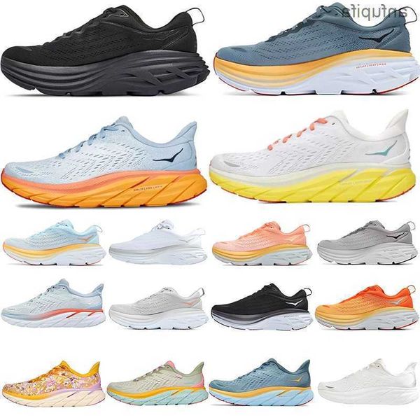 

new og casual shoes hoka one bondi 8 running shoes athletic local boots clifton 8 white training sneakers accepted lifestyle shock absorptio, Black