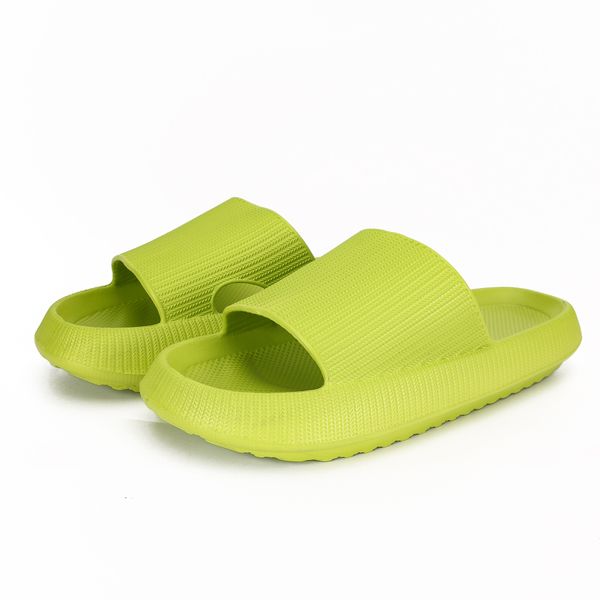 

thick sole slippers for women in summer indoor home bathroom shower couple sandals men height increase designer rubber slides sliders green, Black