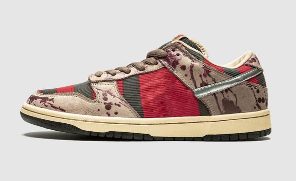 

2023 authentic low freddy krueger running shoes taupe chrome men women outdoor sports sneakers with original box 313170-202