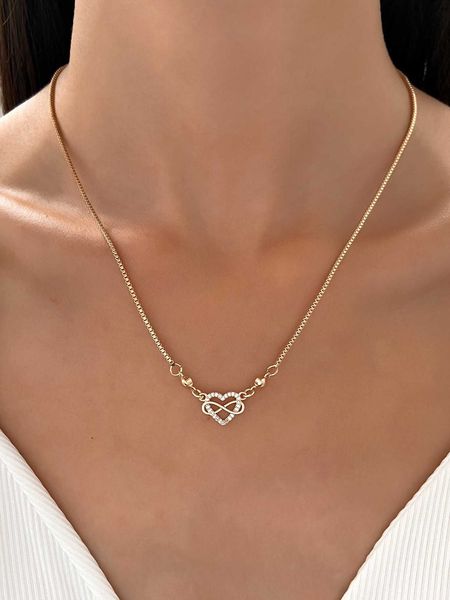 

women's accessories rhinestone polyamory charm necklace, Silver