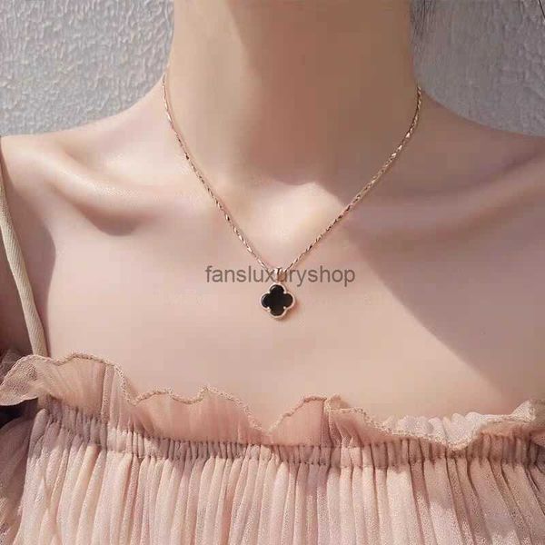 

van clover s999 silver four-leaf clover necklace female collar bone japanese and korean lucky grass pendant gift for girlfriend on qixi vale