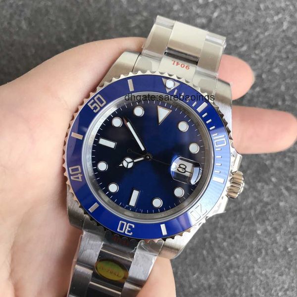 

men's sports mechanical watch 904l steel ceramic ring sapphire luminous 1 to 1 size 40mm diameter stylish men and gentlemen travel, Slivery;golden