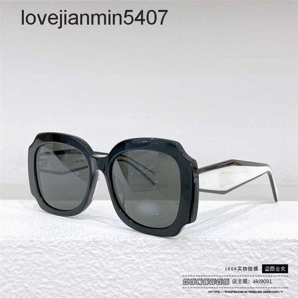 

2023 design sunglasses %80 factory wholesale and retail p family new dark glass for women inline red same personalized plate round frame sun, White;black