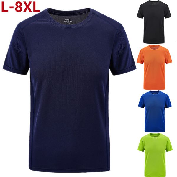 

mens tshirts plus size l6xl 7xl 8xl summer brand tees quick dry slim fit tshirt men sporting clothing big short sleeve t shirts 230724, White;black