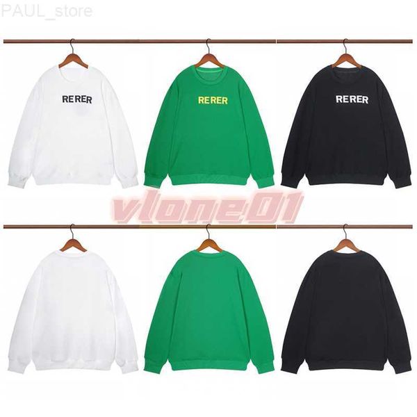 

men's sweatshirts mens classic letter print hoodies womens casual loose green sweatshirt couples streetwear round neck long sleeve asi, Black