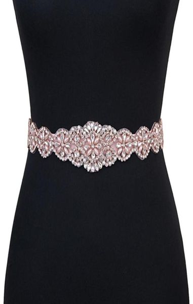 

wedding sashes trixy s161rg rose gold rhinestones bridal belt diamond dress crystal sash for accessories2439270, White