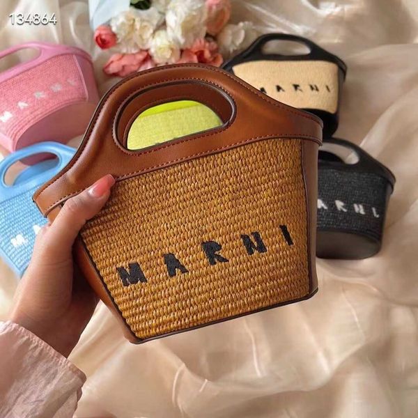 

luxury handbag womens designer marn basket cosmetic bag wallet crossbody shoulder raffias bags fashion tropicalia micro weave straw beach ba