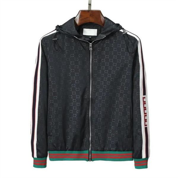 

2023 new high-end men's coat autumn/winter hooded camouflage print men's autumn/winter trend loose zipper casual size m-3xl g4, Black;brown