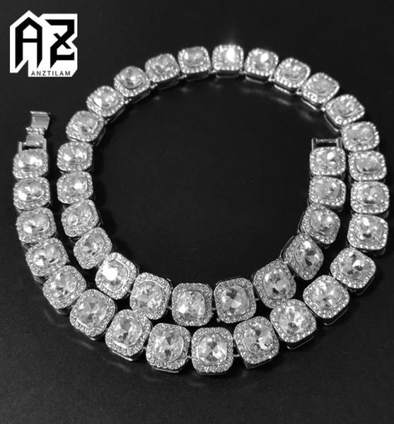 

chains 1row iced out tennis chain bracelet necklace alloy bling for men women hip hop jewelrychains chainschains3834963, Silver